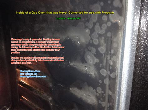gas oven black soot